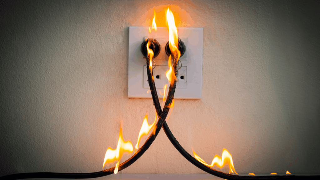 Principales causas de los incendios eléctricos en empresas: inspección de cuadro eléctrico en nave industrial en España.
